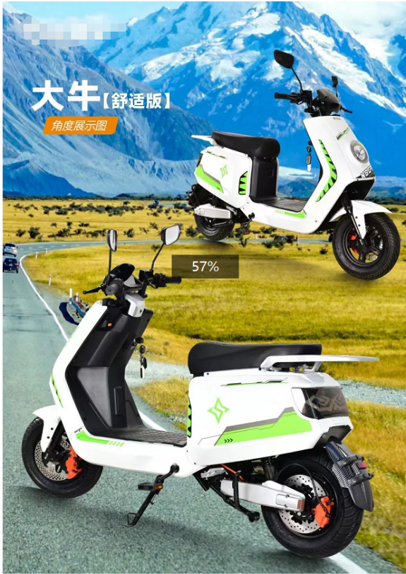 Women's pedal electric motorcycle